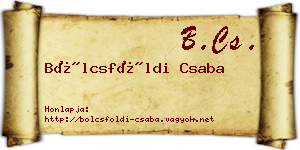 Bölcsföldi Csaba névjegykártya