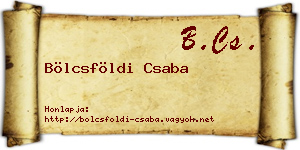 Bölcsföldi Csaba névjegykártya