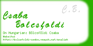 csaba bolcsfoldi business card